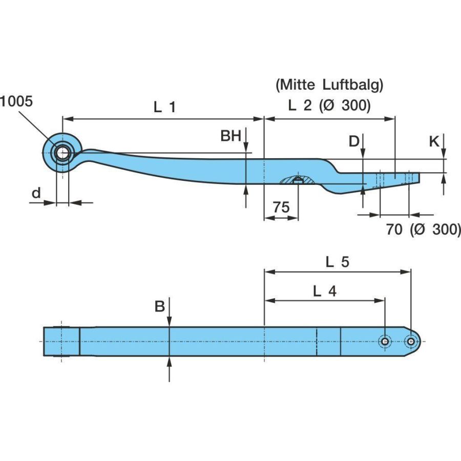 Полурессора BPW 05.082.13.75.1 (88158400)